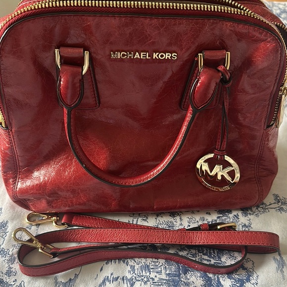 Michael Kors Red Leather Women's Bag - Picture 7 of 7